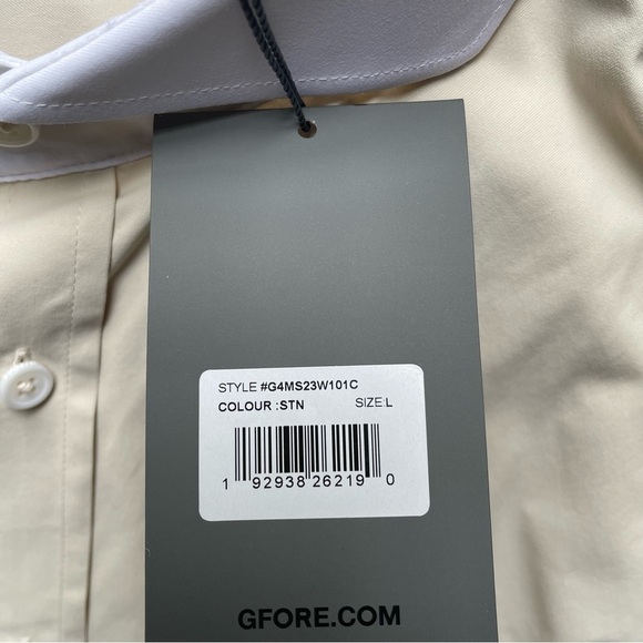 NWT G/FORE Long Modern Spread Collar Shirt Large - Picture 8 of 8